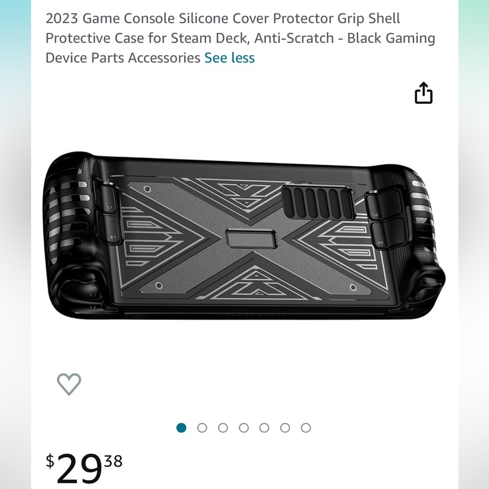 Game Console Silicone Cover Protector Grip Shell Case Steam Deck, Anti-Scratch
